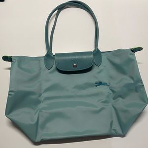 Teal Longchamp Le Pliage L Tote